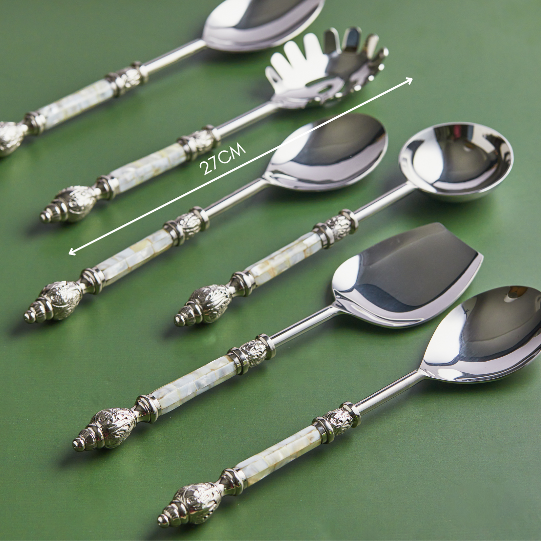 Premium 6-Piece Serving set in Mother of Pearl Traditional