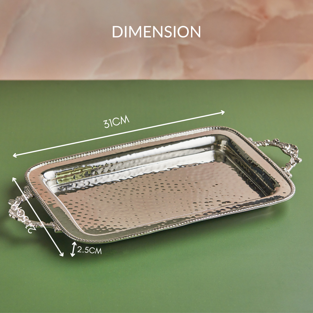 Silver-Plated Brass Tray – Timeless Elegance & Luxury