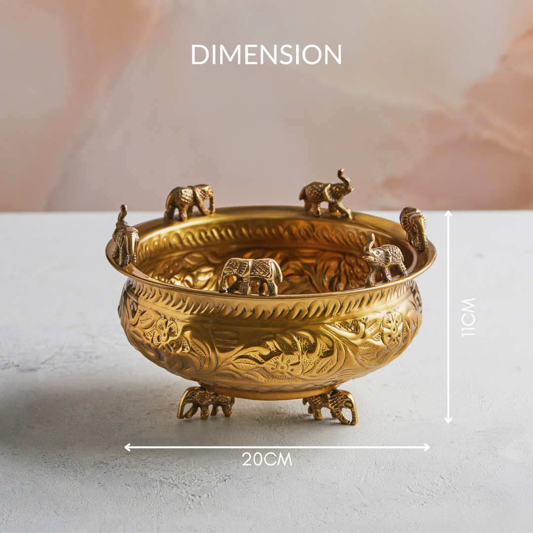 Handcrafted Brass Planter | Urali | Medium