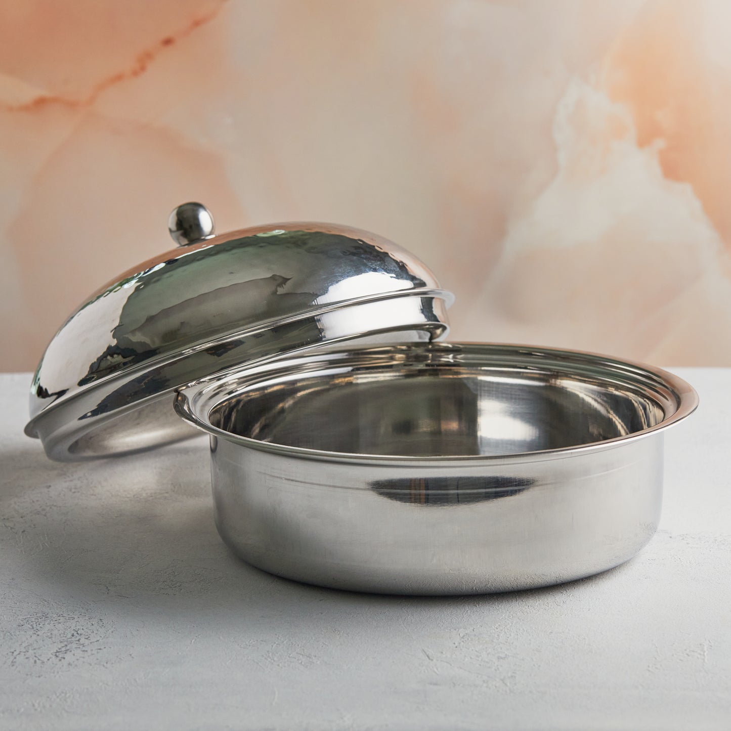 Handcrafted Green Mother of Pearl with Insulated Stainless Steel Casserole 3.5L