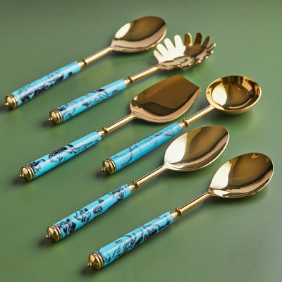 Premium 6-Piece Serving set in Blue