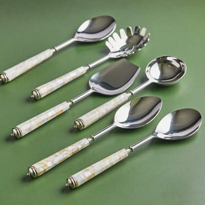 Premium 6-Piece Serving set in Mother of Pearl Modern