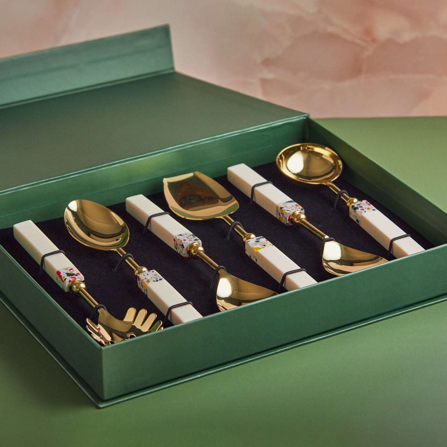 Premium 6-Piece Serving set Spring & Elegance