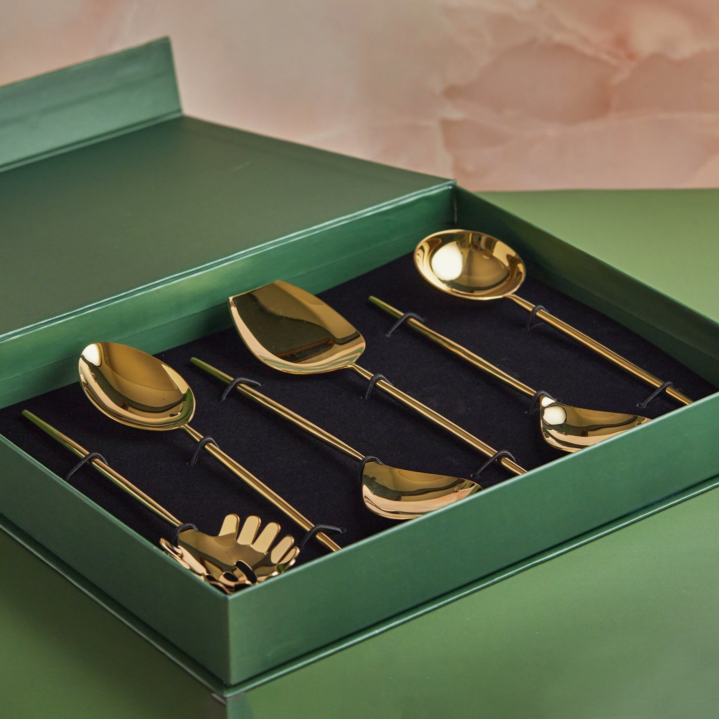 Premium 6-Piece Serving set in Gold