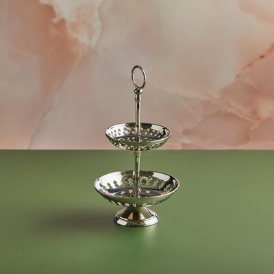 Silver-Plated Brass Mini Dessert Stand | Elegance in Every Detail