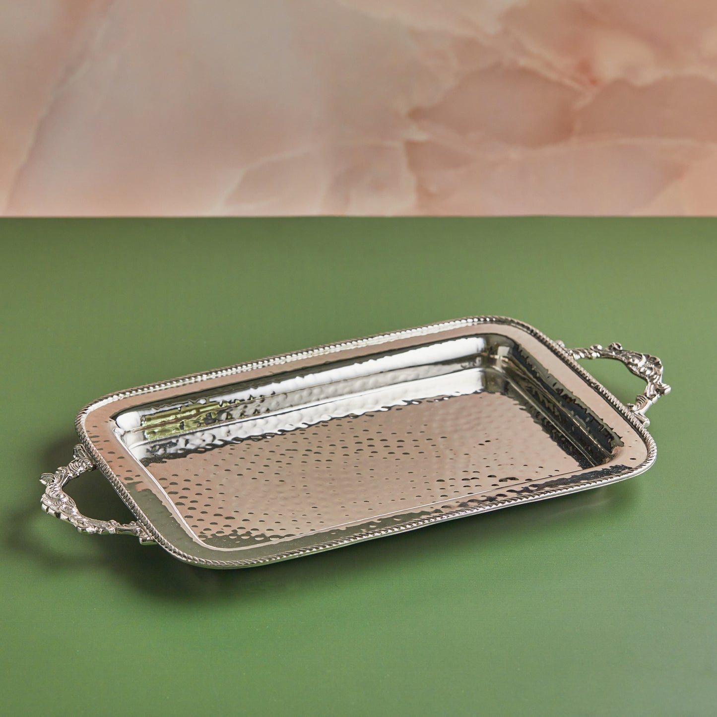 Silver-Plated Brass Tray – Timeless Elegance & Luxury