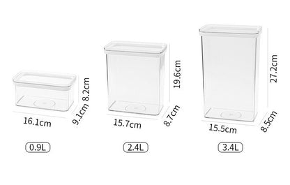 Airtight Food Storage Containers with Transparent Lids 900 ml